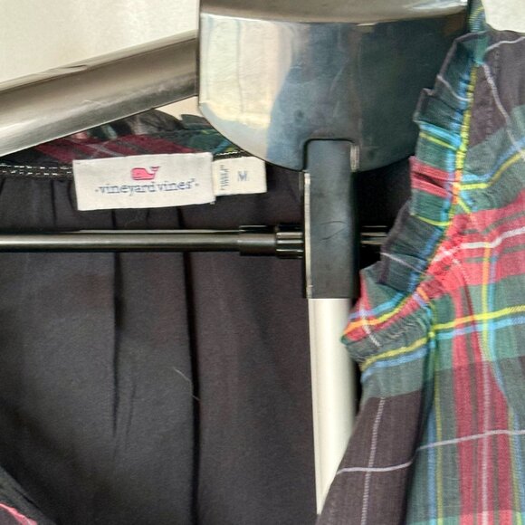 Vineyard Vines | Plaid Ruffle Sleeve Top | Size M - Picture 4 of 5
